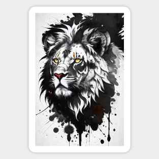 Ink Style Lion Magnet